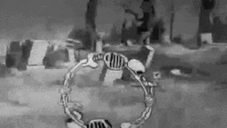 Scary Skull Performing GIF