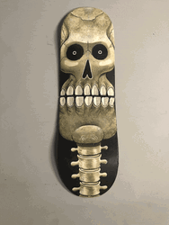 Scary Skull Skateboard GIF