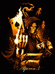 Scary Skull Sparkly Grim Reaper GIF
