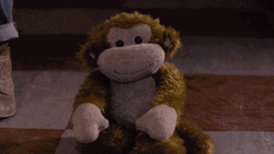 Scary Smiling Creepy Monkey Puppet GIF