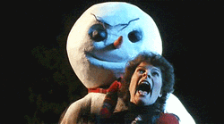 Scary Smiling Snowman GIF