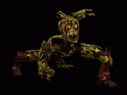 Scary Springtrap Crawling Horror Video Game GIF