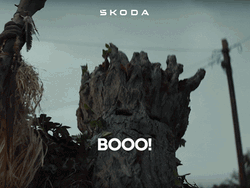 Scary Tree Booo GIF