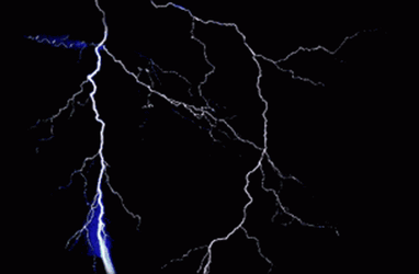 Scary Yellow Lightning Sky GIF