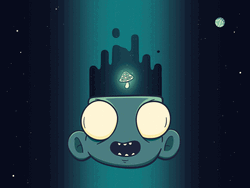 Scary Zombie Cartoon Mindblown GIF