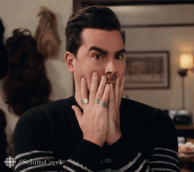 Schitt Creek Is Horrified Together With His Friend GIF