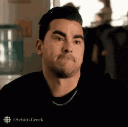 Schitt's Creek Dan Levy Eye Roll GIF