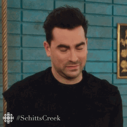 Schitt's Creek Dan Levy Stress Expression GIF