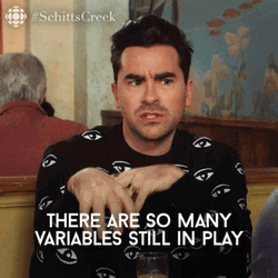 Schitt's Creek Dan Levy There Are Many Variables GIF