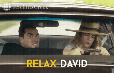 Schitt's Creek Man And Woman Driving GIF