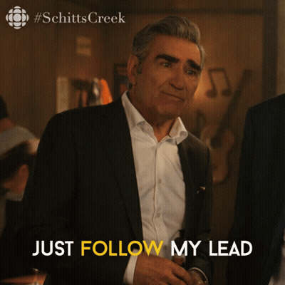 Schitts Creek Man Says Just Follow My Lead GIF