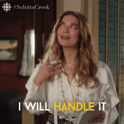 Schitts Creek Woman Holding Paper Says I Will Handle It GIF