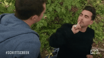 Schittscreek Man Covering Mouth GIF