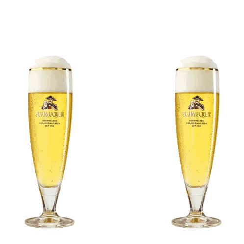 Schmucker Beer Glasses With Foam Sticker