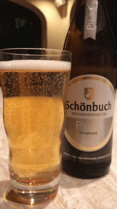 Schönbuch Pils Bottle And Glass GIF