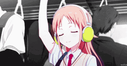 School Bus Train Ride Listening To Music GIF