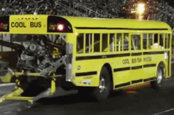 School Bus Transform Drag Racing Fireworks     GIF