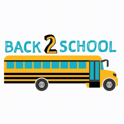 School Bus With Back To School GIF