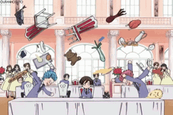 School Fight Anime GIF