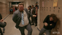 School Fight Get Out Of My Way GIF