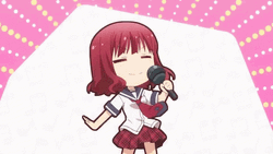 School Girl In Karaoke GIF