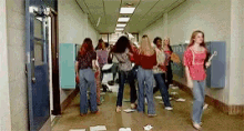 Schools Out For Summer Teens Throwing Papers