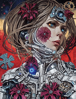 Sci Fi Beautiful Unique Robots GIF
