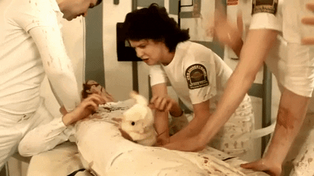 Sci Fi Squeezing Open Tummy GIF