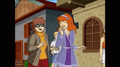 Scooby Doo And Daffy Duck Standing Together GIF