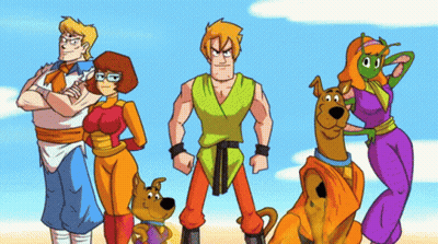 Scooby Doo And His Friends Pose For A Picture GIF