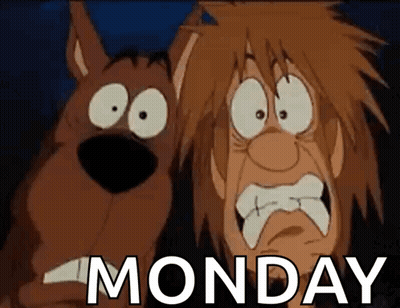 Scooby Doo And Scared Man Monday GIF