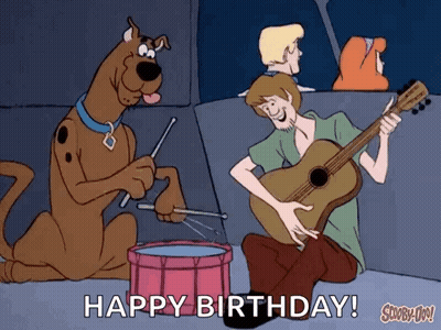 Scooby Doo And Shaggy Playing Drums And Guitar GIF
