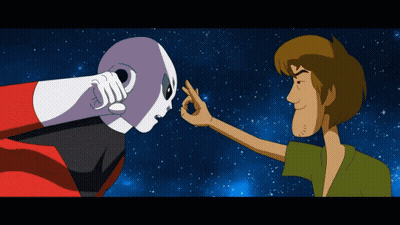 Scooby Doo And Skeleton Touching Foreheads GIF