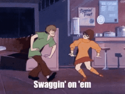 Scooby Doo And Velma Dancing In A Diner GIF