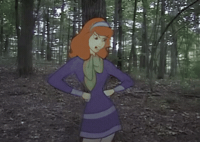Scooby Doo Character Walking Through Forest GIF