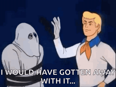 Scooby Doo High-Fiving Ghost In Hood GIF
