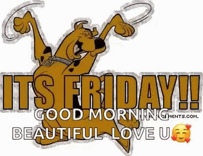 Scooby Doo Holding Frisbee Saying It's Friday GIF