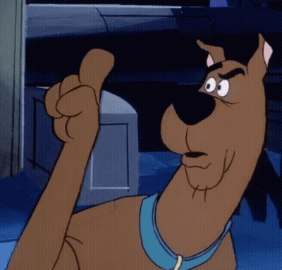 Scooby Doo Is Giving A Thumbs Up In This Cartoon GIF