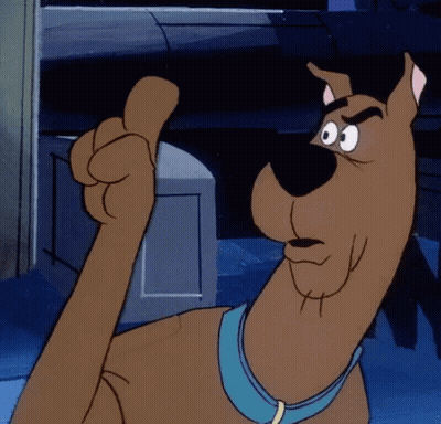 Scooby Doo Is Giving A Thumbs Up In This Cartoon GIF