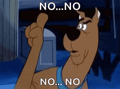 Scooby Doo Is Giving A Thumbs Up With The Words No No No On The Bottom . GIF