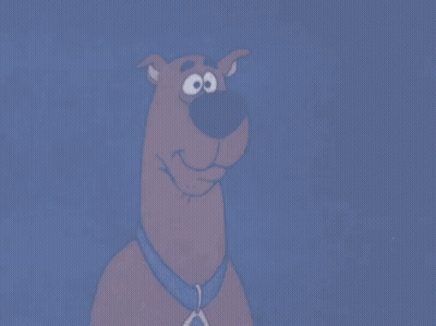 Scooby Doo Is Smiling With His Eyes Closed And A Diamond Necklace Around His Neck GIF