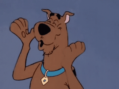 Scooby Doo Is Wearing A Blue Collar And Giving A Thumbs Up GIF