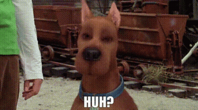 Scooby Doo Is Wearing A Blue Collar And Standing Next To A Man . GIF
