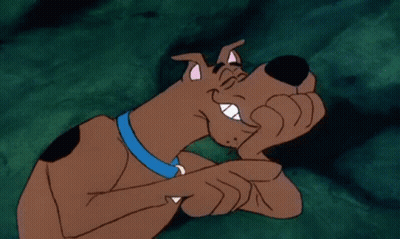Scooby Doo Laying Down Smiling With Blue Collar GIF