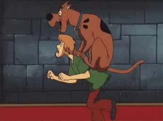 Scooby Doo Riding Shaggy Rogers GIF