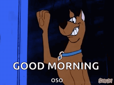 Scooby Doo Saying Good Morning Oso Blue Door GIF