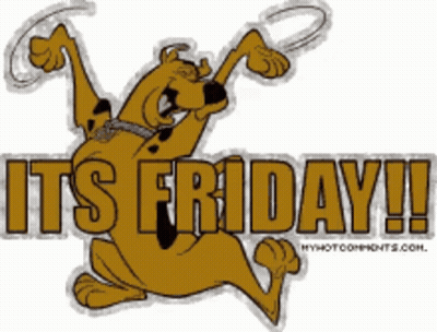Scooby Doo Says It's Friday With Rope In Mouth GIF