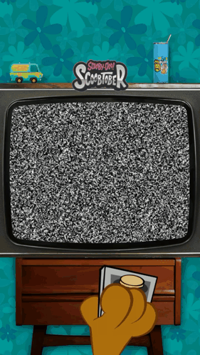 Scooby Doo Scoobiober Is Displayed On The Screen Of A Television GIF