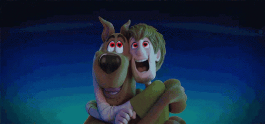 Scooby Doo Shaggy Lovingly Hugging GIF