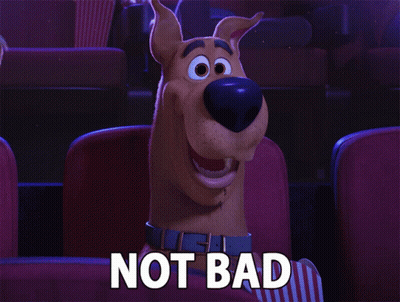 Scooby Doo Sitting In Movie Theater Saying Not Bad GIF